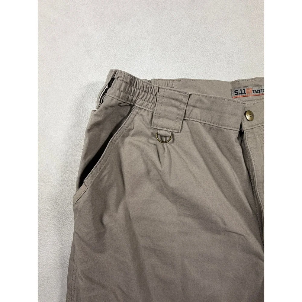 5.11 Tactical Series Mens 38x32 Khaki Tan Cotton Canvas‎ Utility Hiking Pants